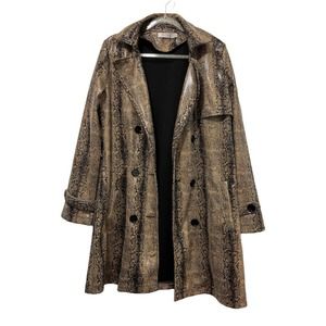 IVIVI Faux Snake Print Long Jacket Size L